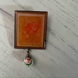 Spanish stamp brooch